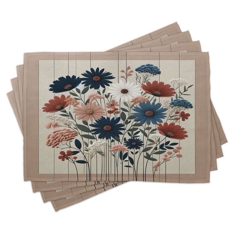 Ensemble de 4 napperons rustiques Ambesonne