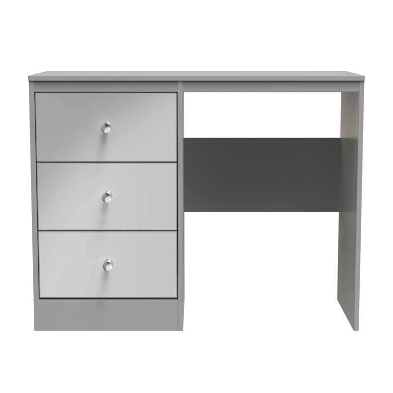 Bhargavi 3 Drawer Vanity (Ready Assembled), Uniform Grey/Dusk Grey