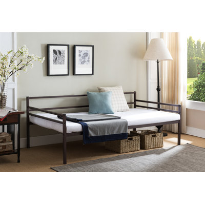 Bertrum Modern Metal Twin Size Daybed Frame with Metal Slats Support