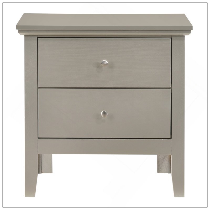 Table de chevet élégante avec tiroirs, parfaite pour ajouter une touche de sophistication et de rangement à votre chambre à coucher.