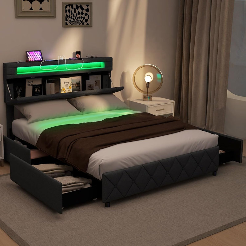 Upholstered Bed, 147 x 197 cm