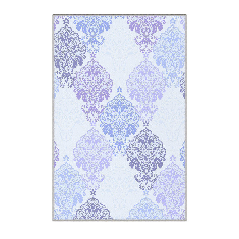 Stylish Hall Carpet 2.6 x 4.9 Feet, 100% Polyester with 8 mm Pile Height | Antibacterial, Non-Slip PVC Felt Dot Underside | Machine Washable, 3D Digital Printing | Perfect for Home Entryways & Living Spaces