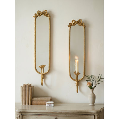 Miroir mural en fer, doré, adapté pour la décoration intérieure, la chambre à coucher et le salon