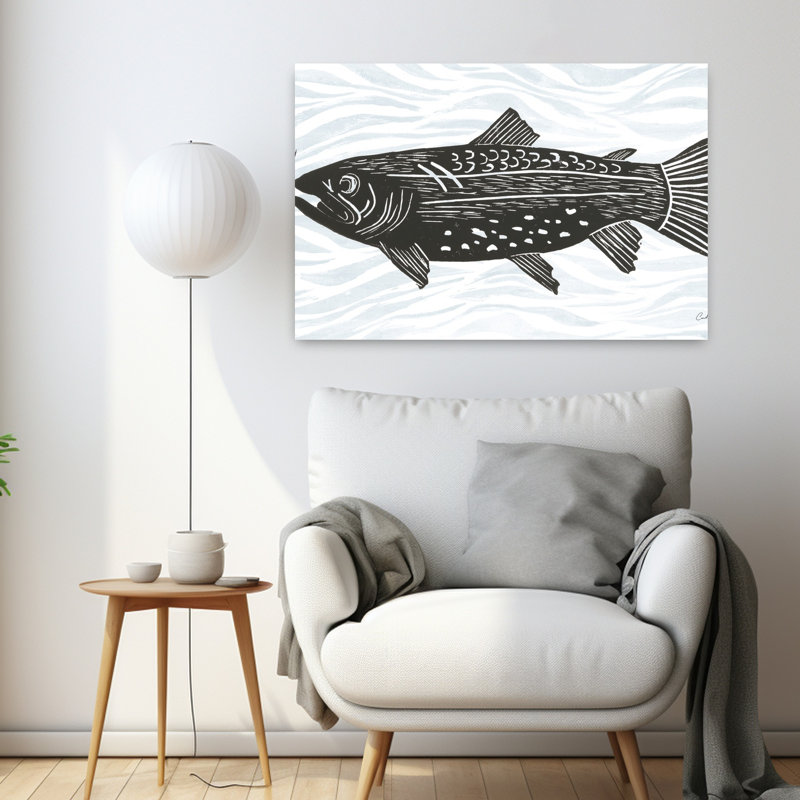Poissons et crochets, H 24 po x l 36 po