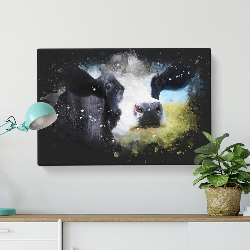 A Cow In The Meadow - Wrapped Canvas Painting, 35cm H x 50cm W x 3cm D