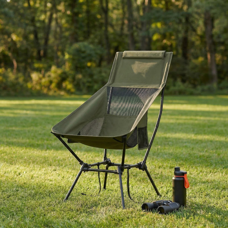 Chaise de plage légère pliante, hauteur réglable, Green