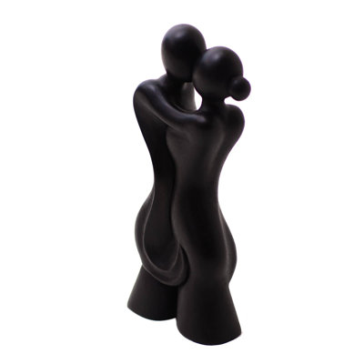 Sculpture en bois jeune couple