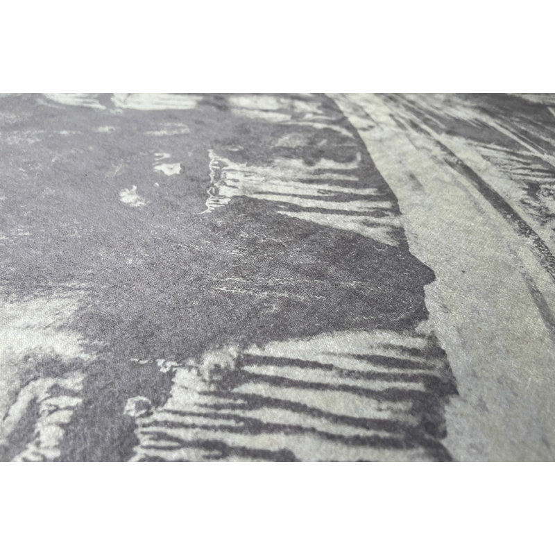 Tapis en cendre de polyester tissé à la machine, Carré 6 pi