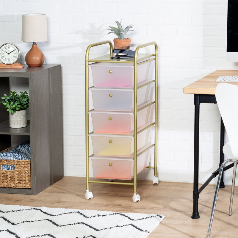 Chariot de rangement Neysa, H 37 po x l 15,25 po x P 12,6 po