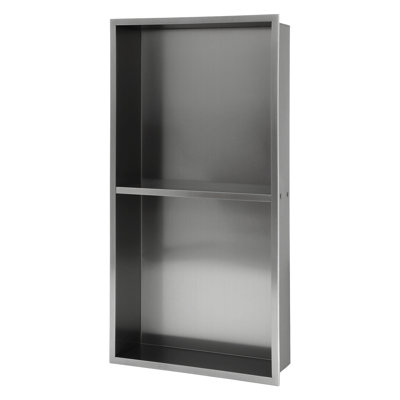 Stainless Steel Shower Niche Double Shelf