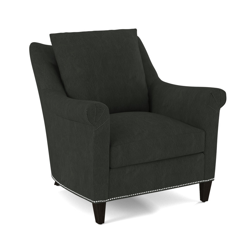 Armchair, Salvador Asphalt, Pecan