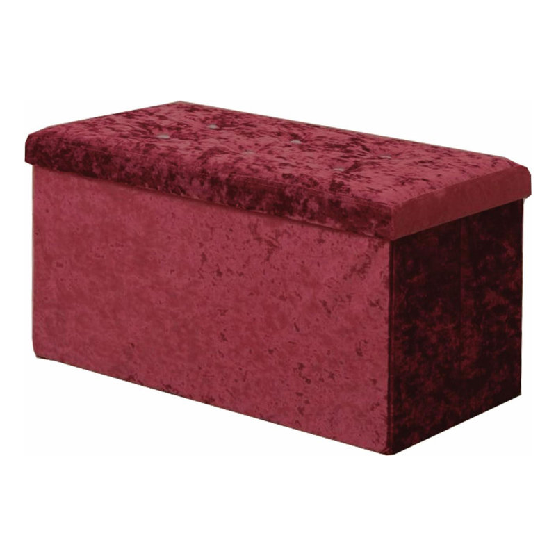 Ottoman Storage Box Coffee Table, Toy Box with Lid, Foldable Stool Seat Footstool with Storage, For Living Room, Bedroom, 2 Seater (76 X 38 X 38 Cm)
