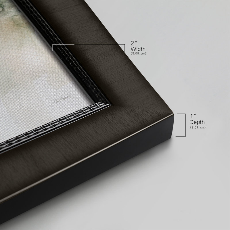 " Softer Reflections ", Black Framed, 29" H x 53" W x 1" D