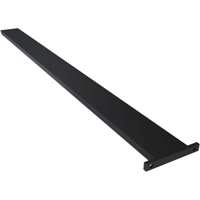 Support de comptoir en acier robuste avec bride, H 34 po x l 0,5 po x P 2,5 po