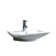 Modern Ceramic Rectangular Vessel Bathroom Sink with Overflow