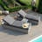 Damne 195cm Long Reclining Single Chaise with Cushions and Table