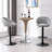 Swivel Upholstered Adjustable Height Counter Stool-1435268185