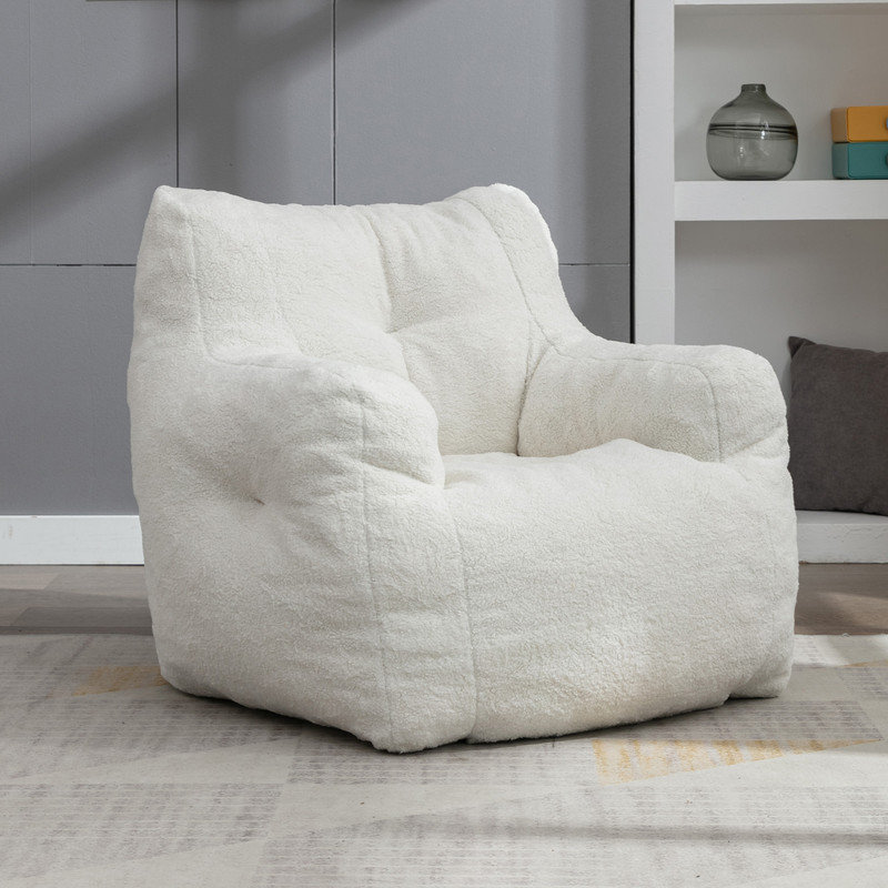 Fauteuil à billes doux en tissu doux et capitonné