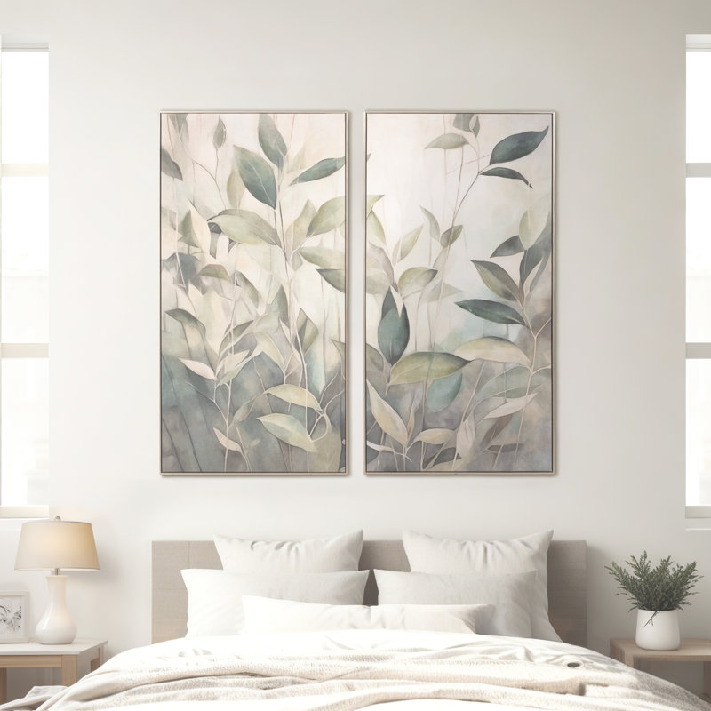 Ensemble d'art mural 25 x 50 Ascend peint à la main