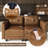 Modular Sectional Sofa With Storage, Modern Brown Faux Leather, Reversible Chaise, U Shaped Couch For Living Room, Waterproof & Easy Clean, Seats With 2 Ottomans-1878409068