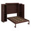 Lit escamotable avec garde-robe et tablette de rangement-1722474249