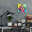 «Rainbow Shih Tzu» par Dean Russo, art mural en verre acrylique-448047030