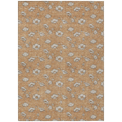 Machine Washable Indoor/Outdoor Chantille ACN2792 Floral Rug
