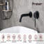 Wall-mounted faucet with single handle for bathroom sinks or tubs-109325823