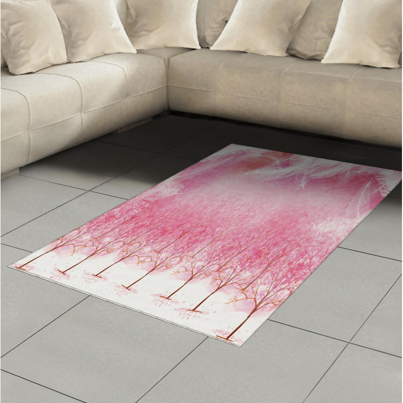 Pink Area Rug, Rectangle 4' x 5'8"