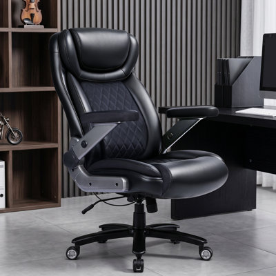 Ergonomic Executive Chair with Flip-up Armrests