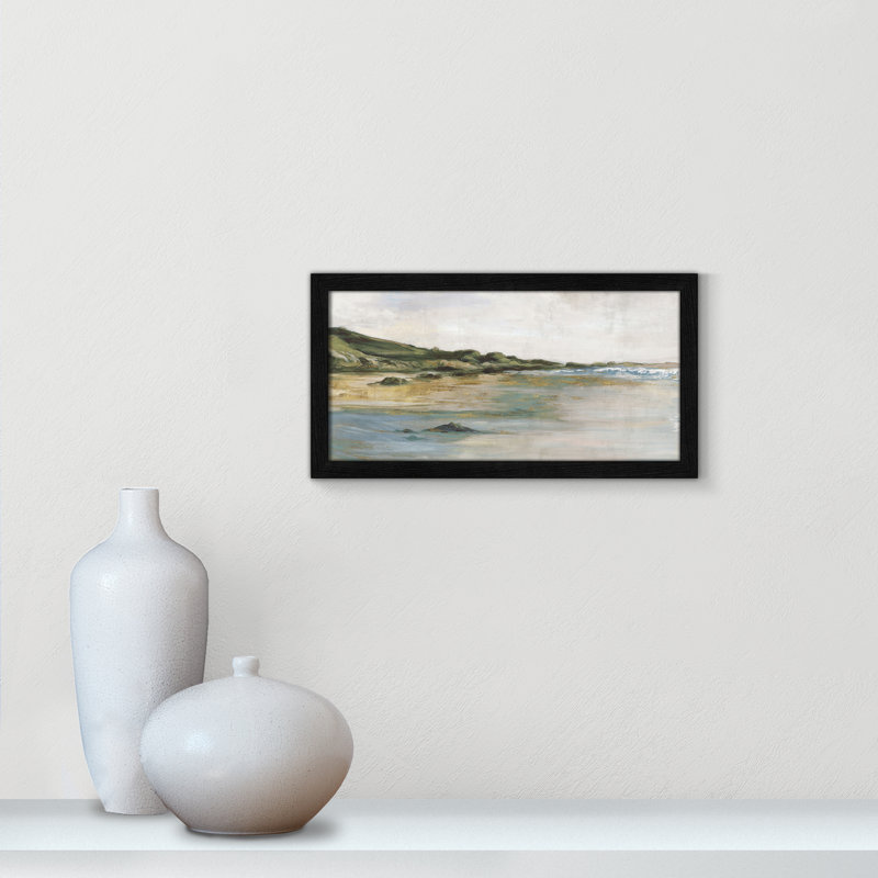 Impression «Tide’s Edge» par Casa Fine Arts, Noir, noir, noir, noir, Reproduction encadrée sans passe-partout