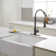Single-Handle Pull-Down Sprayer High Arc Kitchen Faucet With Deck Plate In Matte Black