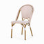 Ensemble de 2 chaises bistro d'extérieur en ratine et aluminium PE