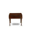 L'ensemble 5 pièces de table de salle à manger moderne comprend une table rectangulaire en bois avec Dropleaf et 4 chaises de salle à manger Parson en tissu café foncé, acajou-106903171-106903173-109975702