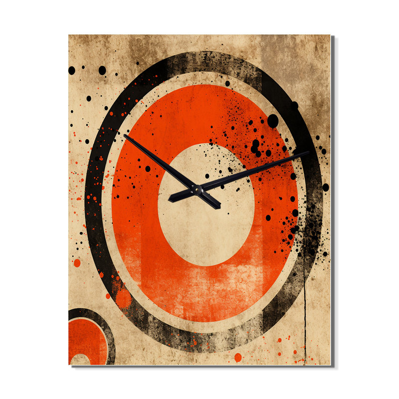 Horloge murale Inner Knowing Retro Art III - Modern Midcentury, H 28 po x l 12 po x P 1 po