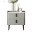 Table de chevet moderne avec 2 tiroirs, plateau de table en marbre et pieds résistants aux égratignures pour la chambre à coucher et le salon-2028062088