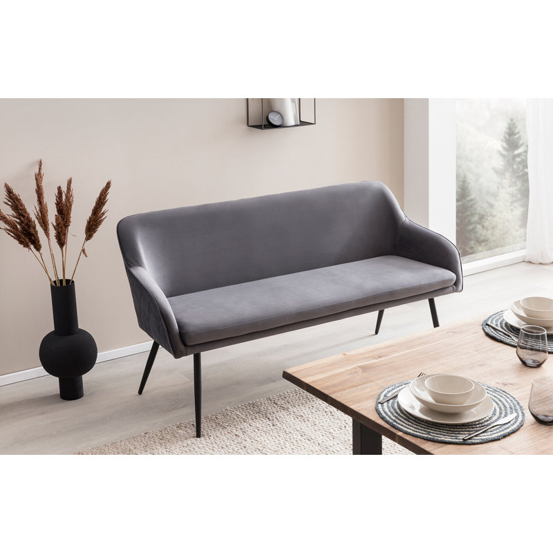 Bahtiyar Upholstered Bench, Grey