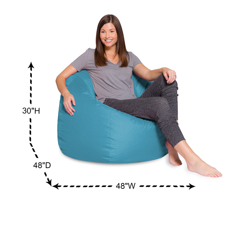 Bean Bag Chair for Kids, Teens, and Adults - Filled with Soft Beads, Includes Removable and Machine Washable Cover - Multiple Colors, Sizes and Fabrics including Soft Nylon & Canvas with Patterns