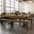 Eternity Rectangular Solid Pine Farm Dining Table with Folding X-Style Legs-88870831-88870827