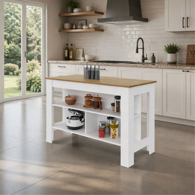 Îlot de cuisine à rangement ouvert