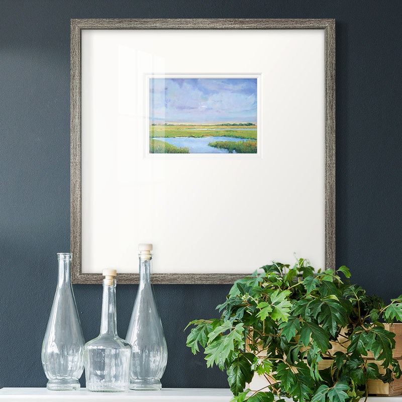 «Summer Marsh I», reproduction encadrée de qualité supérieure, H 21 po x l 21 po x P 1,25 po