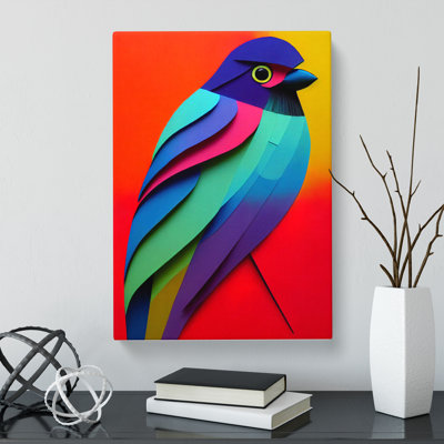 Bird Crayon - Wrapped Canvas