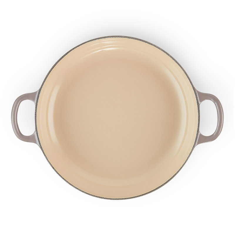 Le Creuset Signature Enameled Cast Iron Braiser with Lid, Oyster, 3.5 quarts