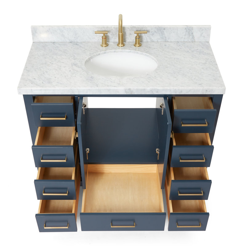 Ensemble de meuble-lavabo simple 43 po Cambridge, Bleu minuit
