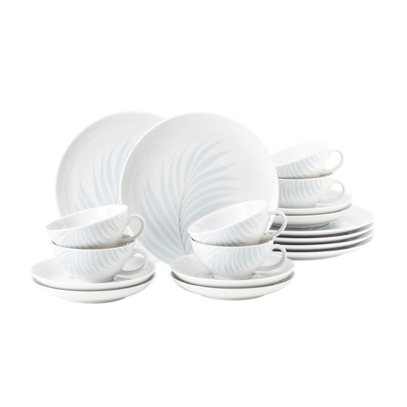 18 Piece Porcelain Dinnerware Set - Service for 6