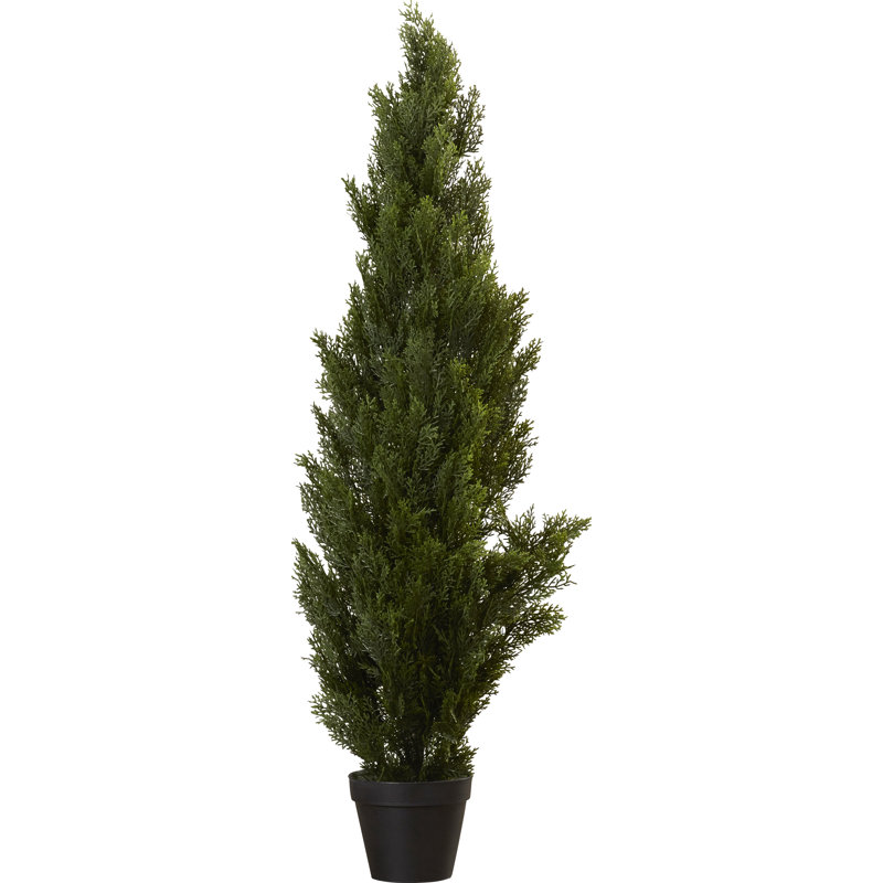 Faux Cedar Tree in Pot, 60" H x 19" W x 19" D