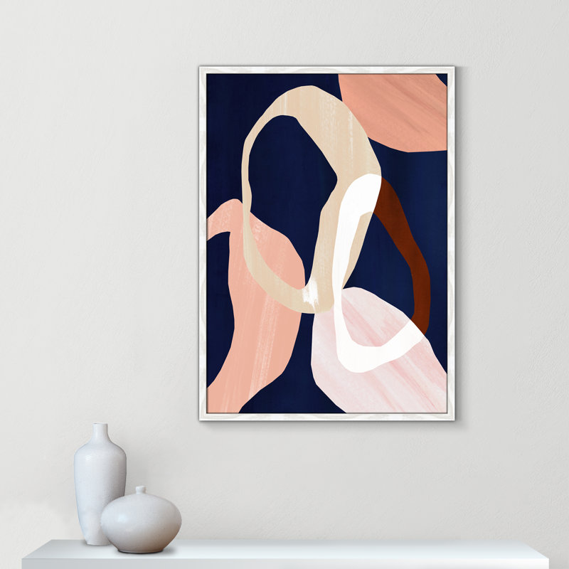 Loop II Print par Violets Print House, L 25,5 po x H 35,5 po, Grain de bois blanc, Impression encadrée