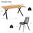 5 Pieces Dining Table Set With Rectangular Wood Top Table And 4 Upholstered Side Chairs-123027044-123027045