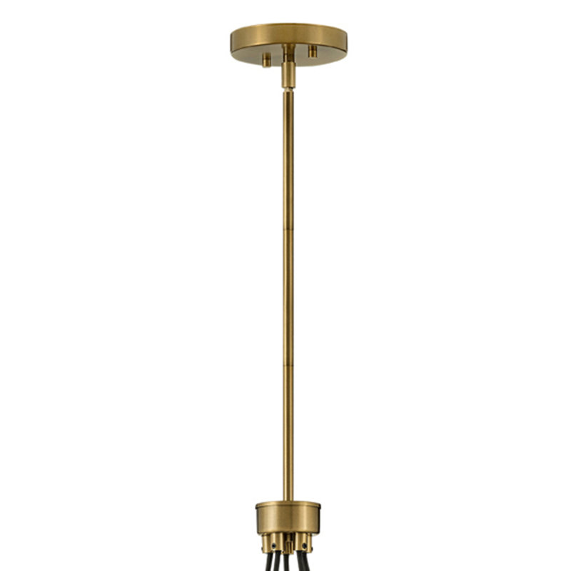 Kiyo 5-Light Clear Seeded Glass Brass Cluster Pendant