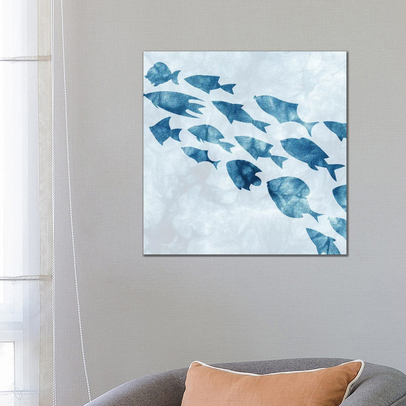 School Of Fish II by Kimberly Allen - Wrapped Canvas Print, 66.04 cm H x 66.04 cm W x 1.91 cm D